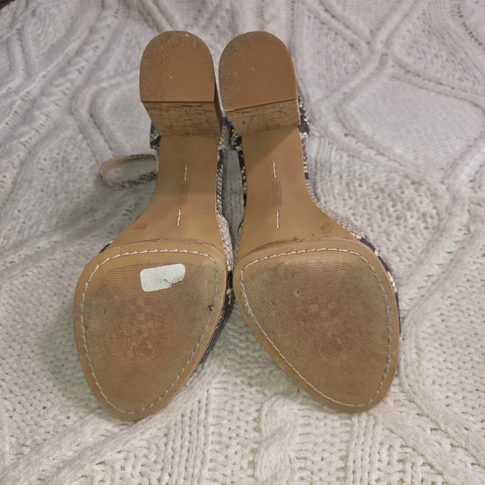 Vince Camuto Floral Snakeskin Platform Sandals‎ Multicolor Women 8.5 Excellent